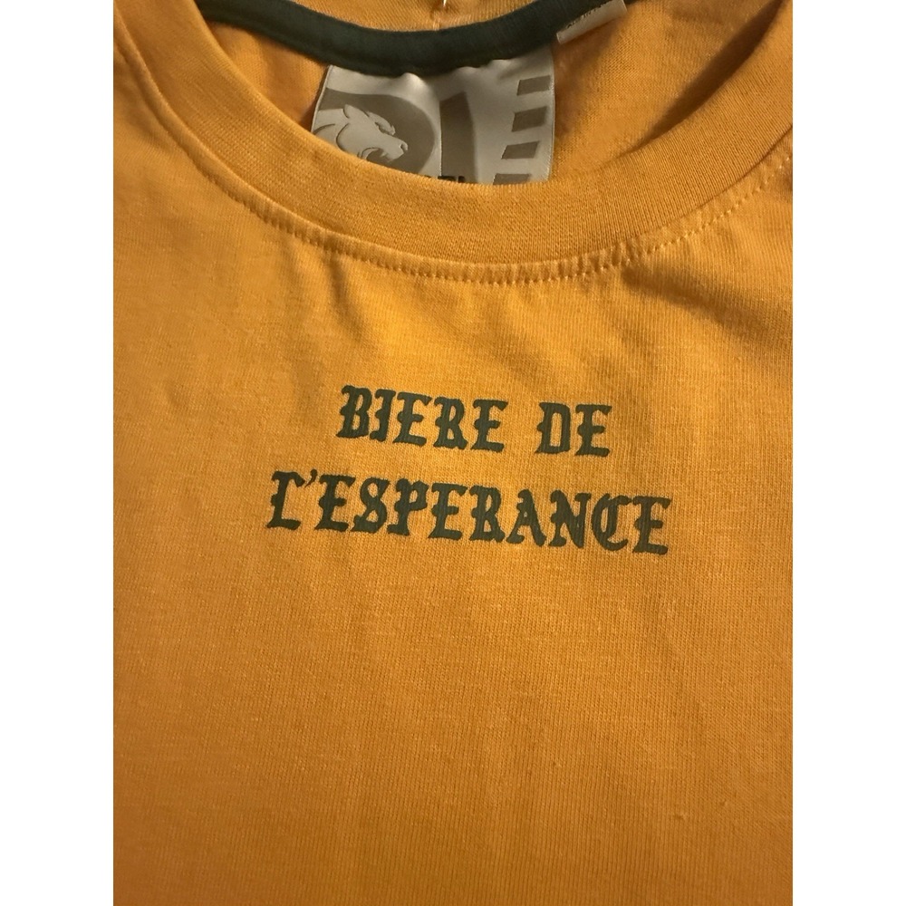Rebel Vengeance Biere Tee Shirt Yellow Orange‎ Small NWT - Picture 2 of 8